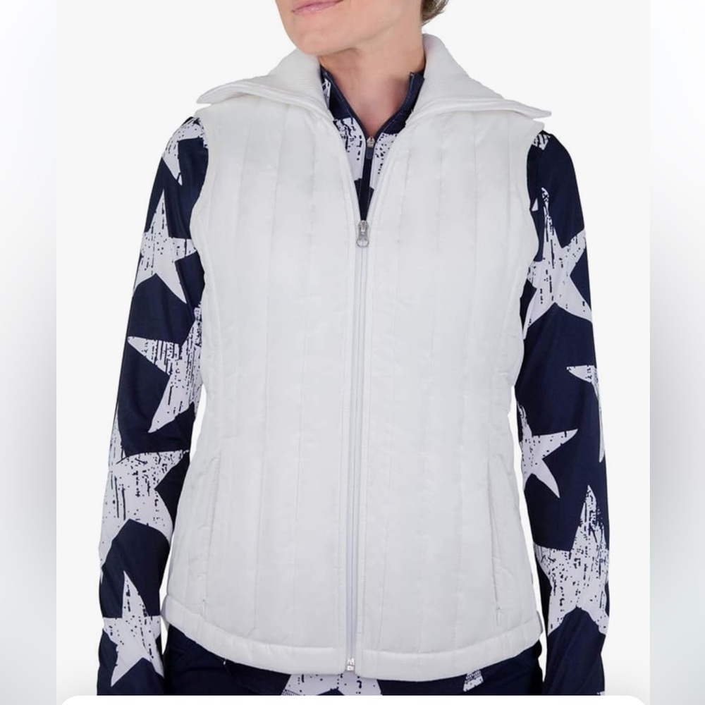 Jofit white puffer vest nwt